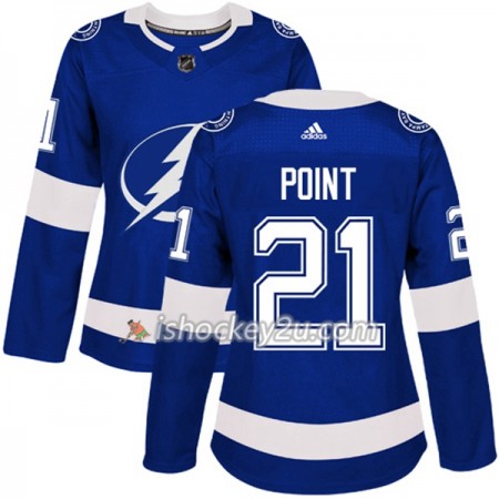 Dame NHL Tampa Bay Lightning Trøje Brayden Point 21 Adidas 2017-2018 Blå Authentic